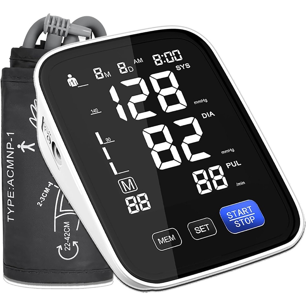 Rgdood Automatic Upper Arm Blood Pressure Monitor Dual User 180 Memory Cuff